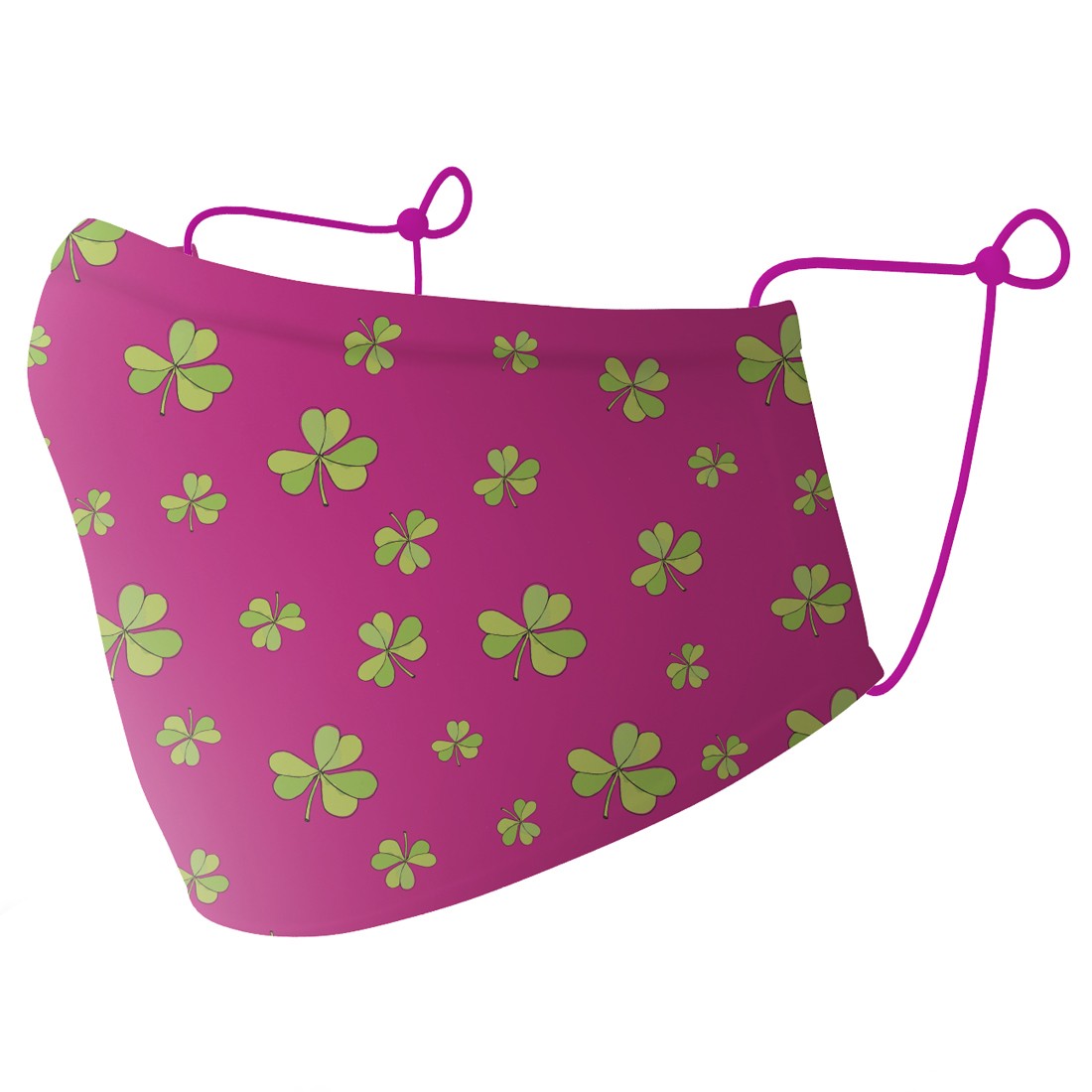Adults Cerise Shamrock Barrier Mask (NSAI SWIFT 19 Compliant)