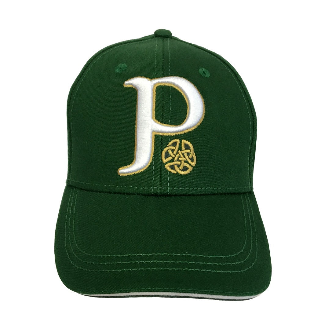 Book of Kells Bottle Green Letter P Baseball Cap