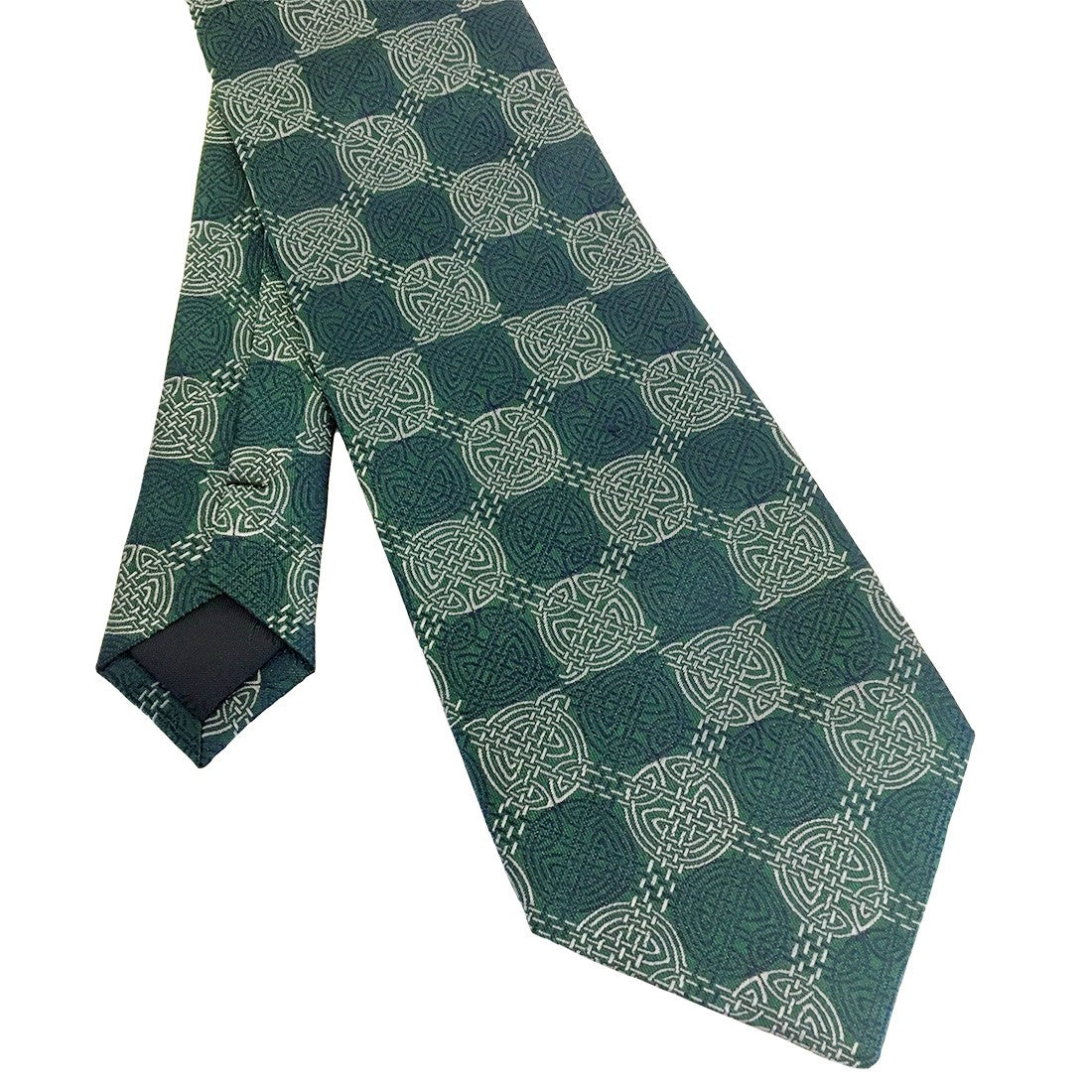 Book of Kells Bottle Green/ Navy Knot Silk Tie