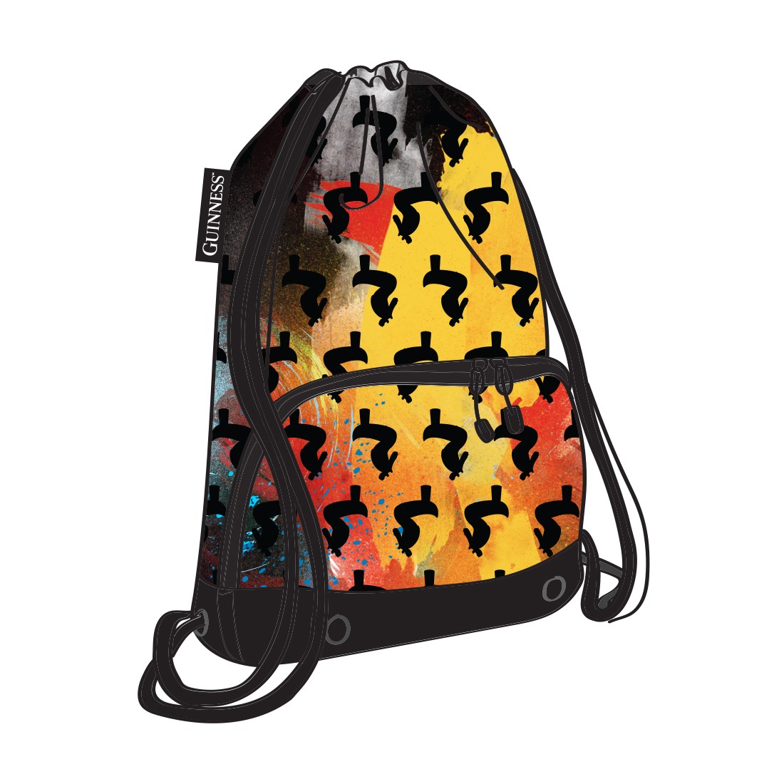 Guinness All-Over Toucan Drawstring Bag in Graphic Print
