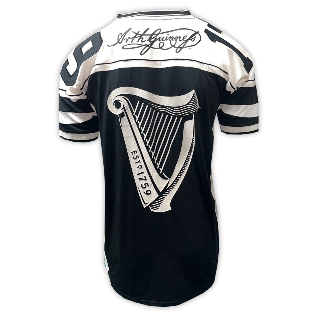 Guinness American Football Jersey in Black & Cream
