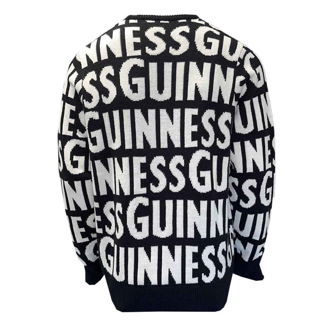 Guinness Chunky Letters Knit Jumper in Black & Cream
