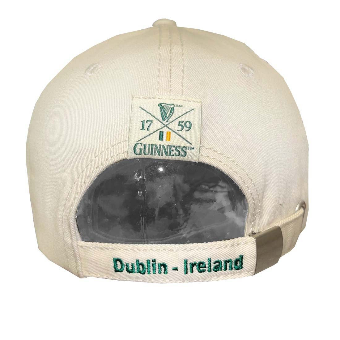 Guinness Harp Baseball Cap in Cream & Spring Green