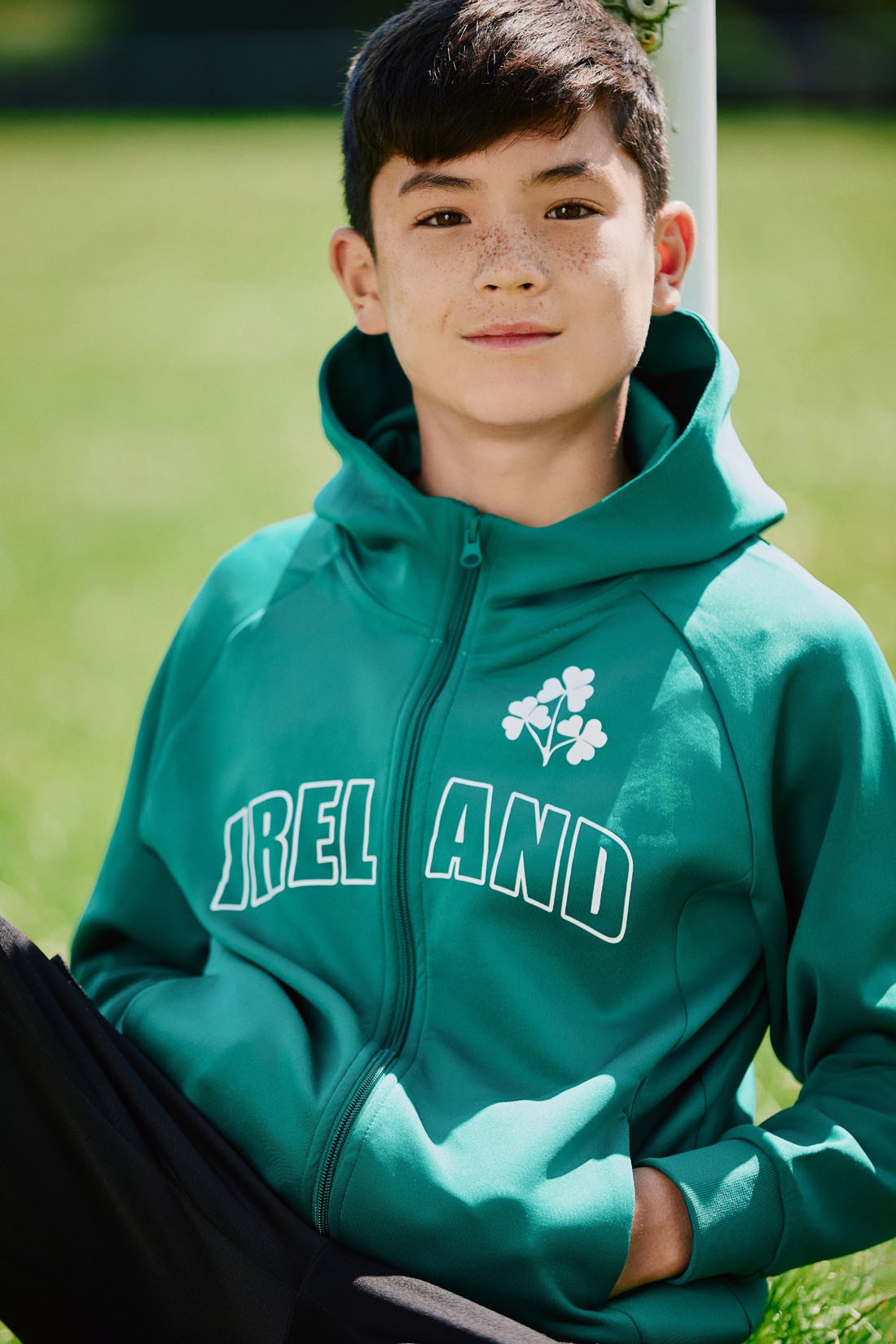 Ireland Kids Full Zip Hoodie in Power Green