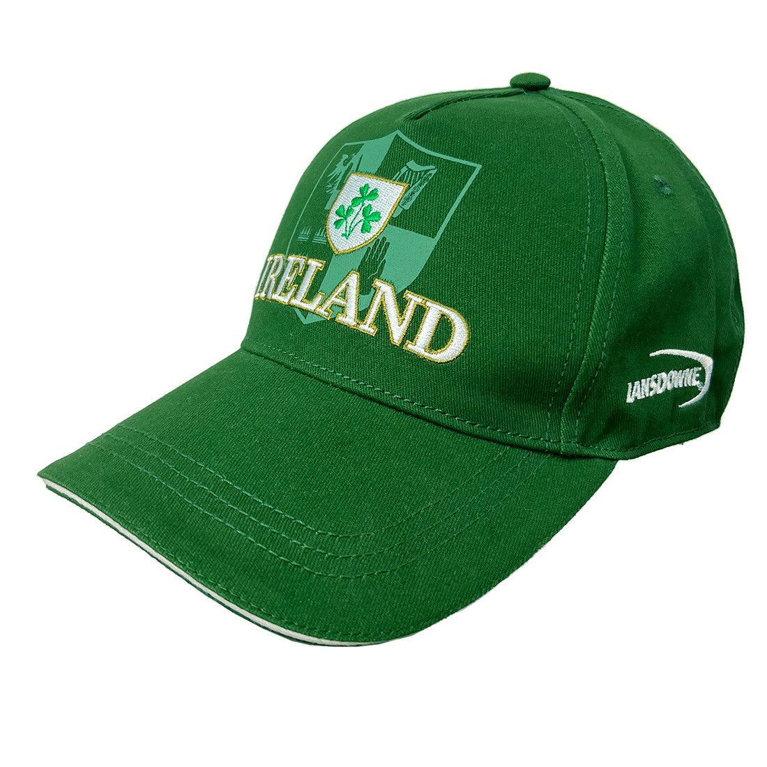 Ireland Three Shamrocks & Four Provinces Baseball Cap in Bottle Green