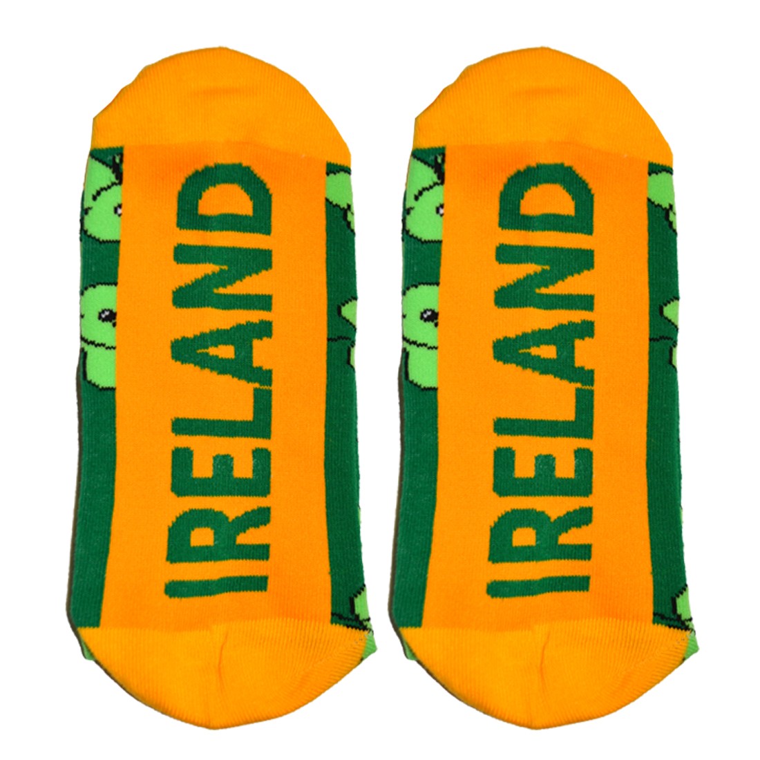 Nutty Fox "Ireland" Shamrock Adult Socks in Green & Orange