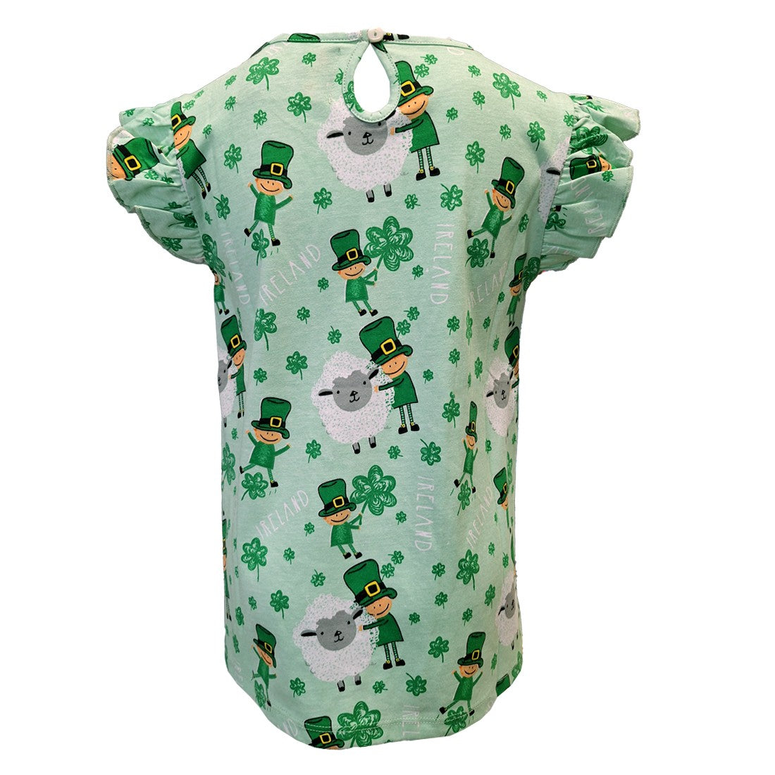 Sheep Leprechaun Kids T-Shirt in Green Grindle