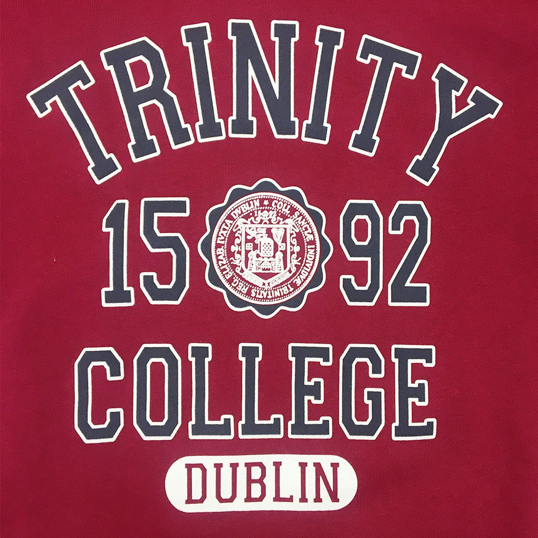 Trinity College Dublin Burgundy/ Navy 1592 Sweatshirt