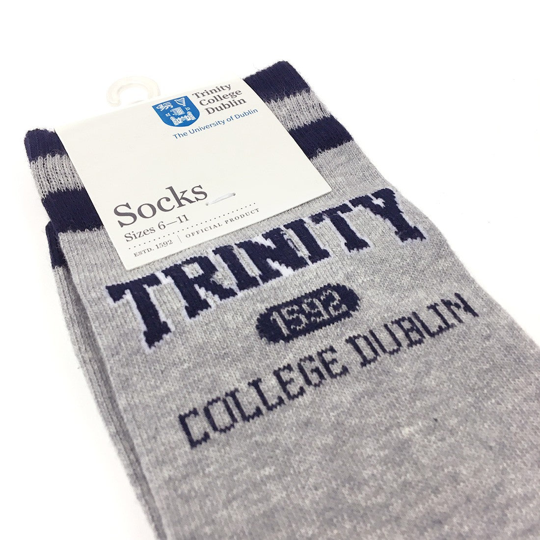 Trinity College Dublin Grey/ navy Sock