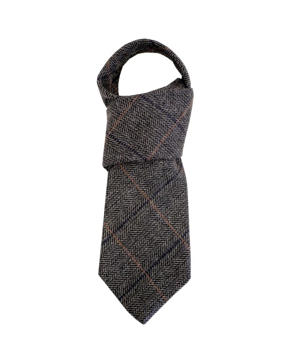 Patrick Francis Ireland Grey Check Tweed Tie