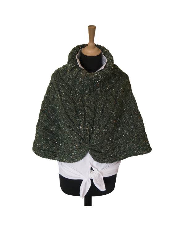 Patrick Francis Ireland Bottle Green Speckled Wool Cape