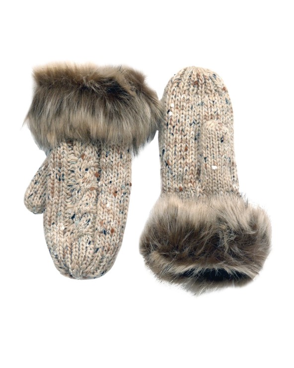 Patrick Francis Adults Oatmeal Speckled Wool Mittens