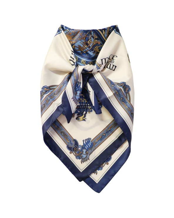 Book of Kells Navy/Blue/ Beige Square Signature Scarf
