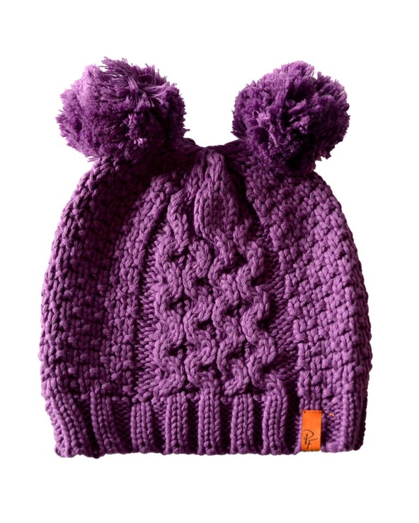 Patrick Francis Ireland Purple Bobble Kids Knit Hat