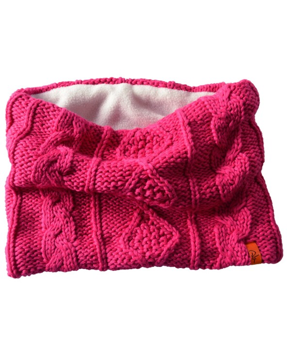 Patrick Francis Ireland Pink Chunky Aran Knit Snood