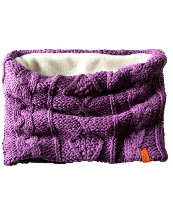 Patrick Francis Ireland Purple Chunky Aran Knit Snood