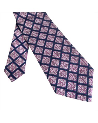 Book of Kells Navy/ Purple Knot Silk Tie