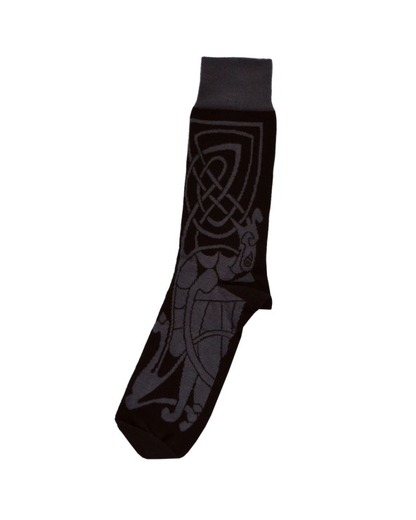 Book of Kells Black/ Grey Celtic Socks