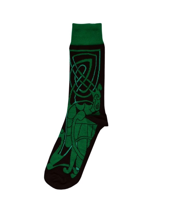 Book of Kells Black/ Green Celtic Socks