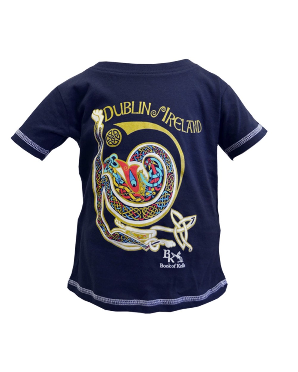 Book of Kells Navy Celtic Swirl Kids T-shirt