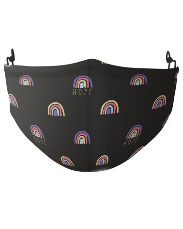 Adults Black Rainbow Barrier Mask (NSAI SWIFT 19 Compliant)
