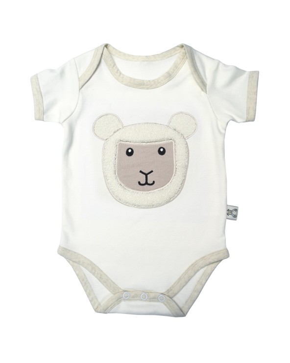Patrick Francis Cream Sheep Organic Cotton Baby Vest