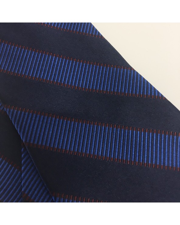 Trinity College Dublin Navy/ Blue Stripe Silk Tie