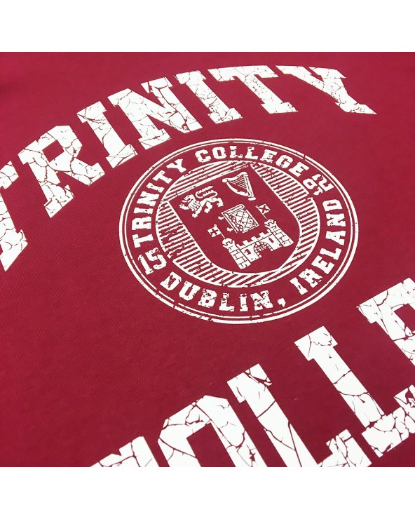 Trinity College Dublin Burgundy/ White Crest Ladies T-shirt