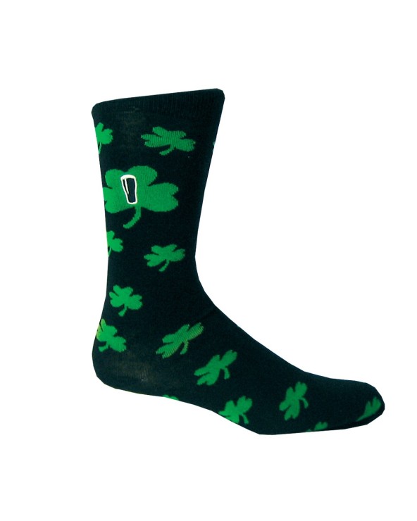Black Guinness Green Shamrock Socks