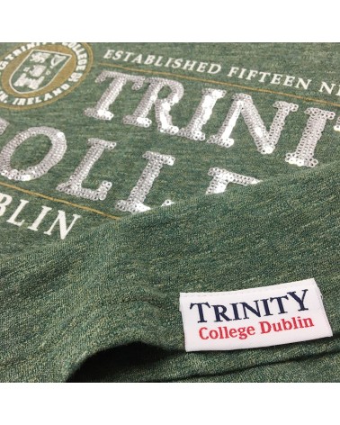 Trinity College Dublin Moss Green Slub Sequin Ladies T-shirt