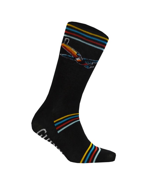 Black Guinness Stripe Flying Toucan Socks