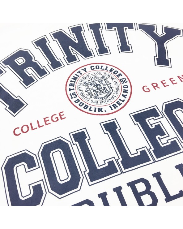 Trinity College Dublin White/ Burgundy Dublin Long Sleeve T-shirt