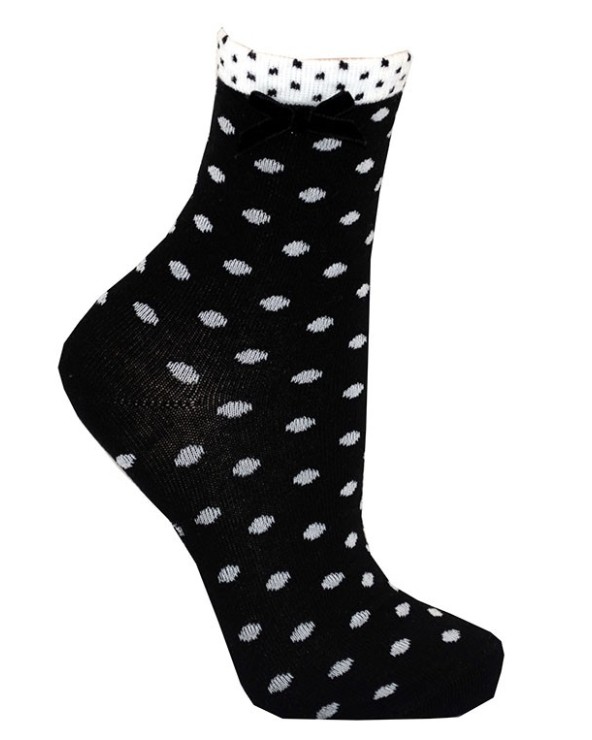 Black Guinness Polka Dots Ladies Socks
