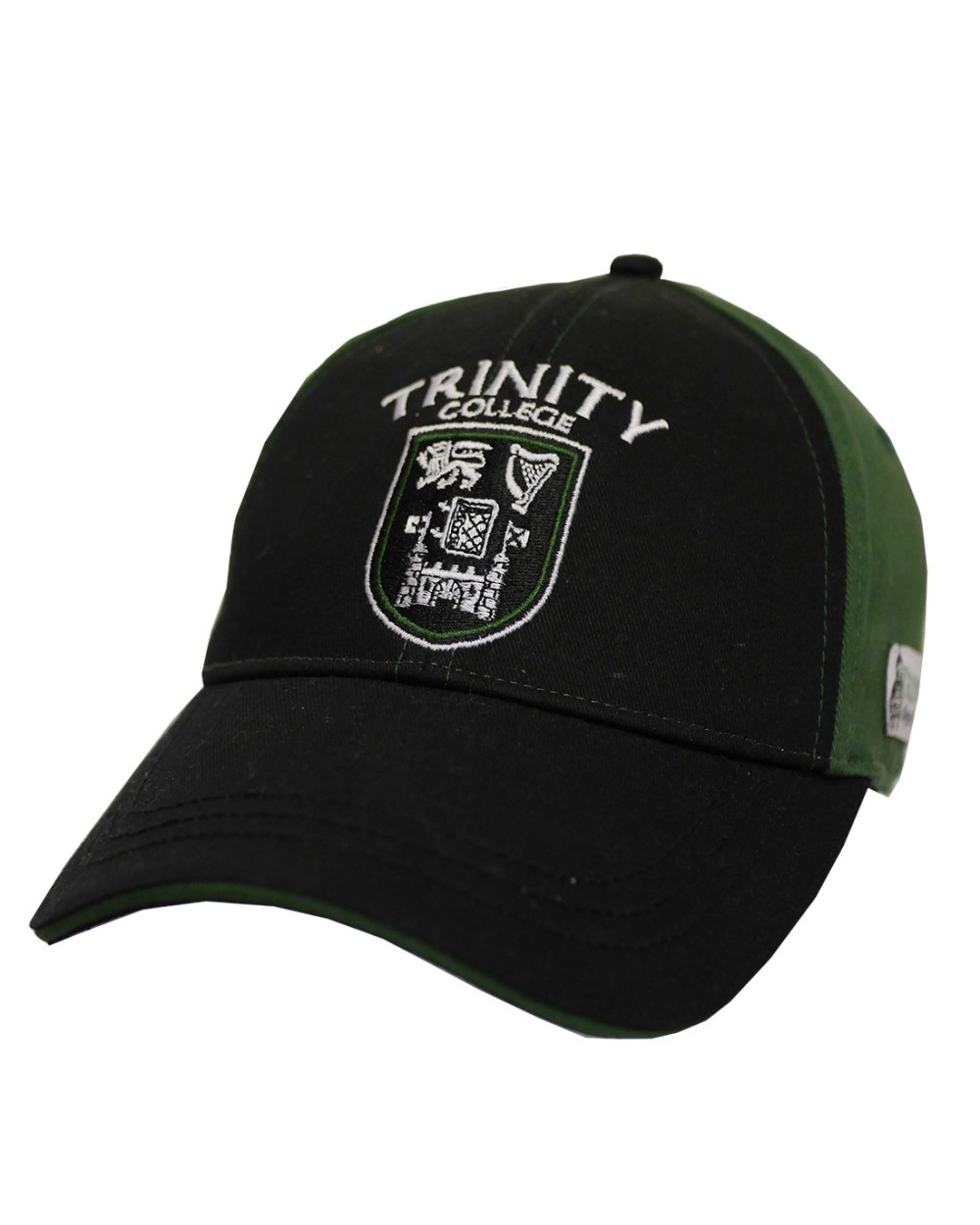 Trinity College Dublin Black/ Bottle Green Crest Baseball Cap