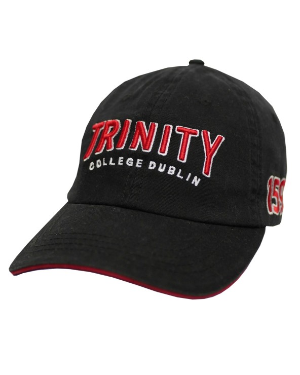 Trinity College Dublin Black/ Red Washed Baseball Cap
