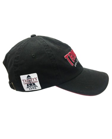 Trinity College Dublin Black/ Red Washed Baseball Cap
