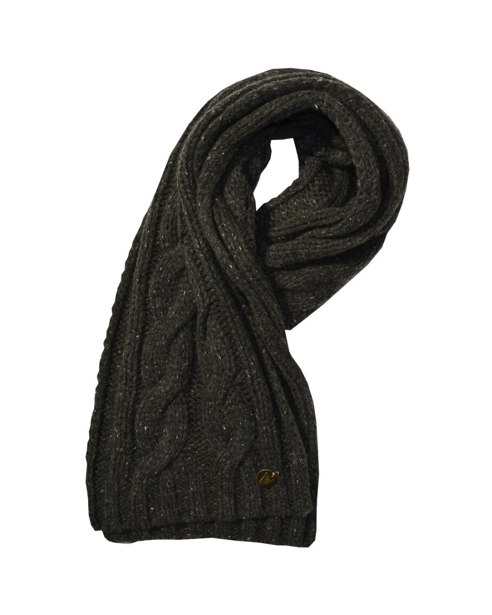 Charcoal Guinness Cable Rib knit Scarf