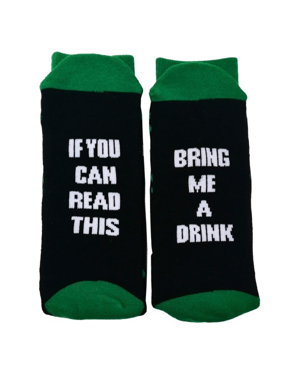 Traditional Craft Black/ Green Slainte Bring Me A Drink Socks