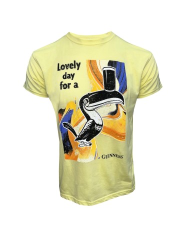 Guinness "Lovely day for a" Toucan T-shirt in Yellow