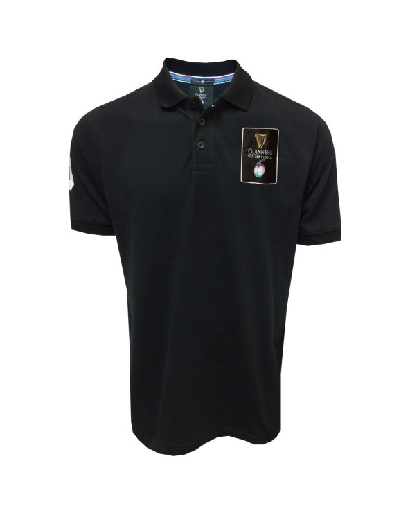 Guinness Six Nations Black Polo