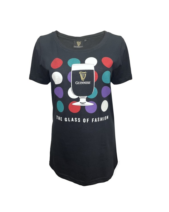 Guinness "Glass of Fashion" Womens T-Shirt in Black