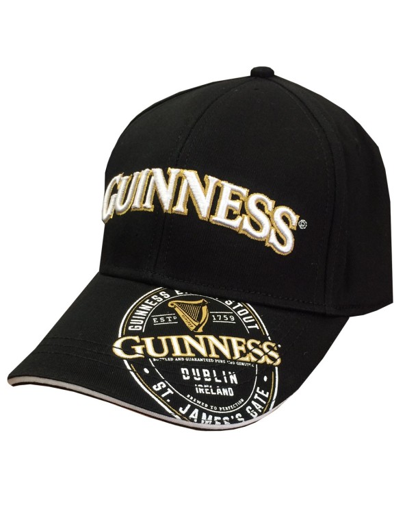 Guinness Label Baseball Cap in Black