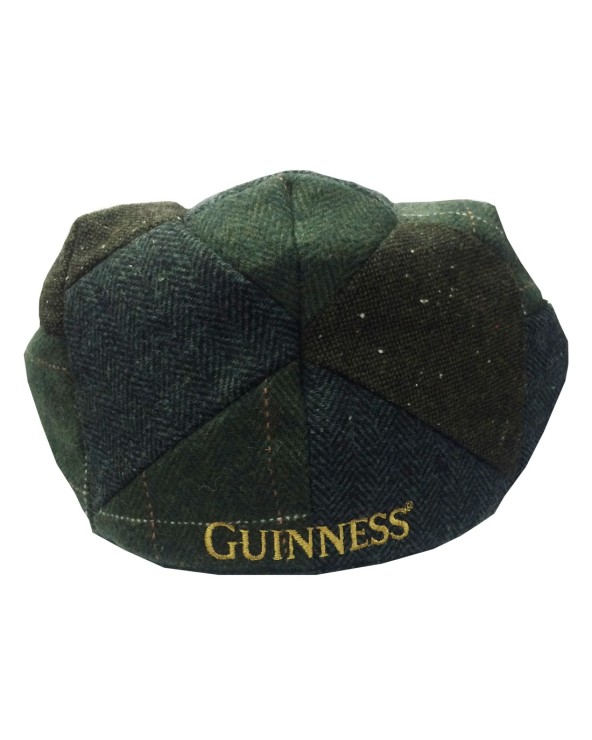 Guinness Tweed Patch Flat Cap in Green