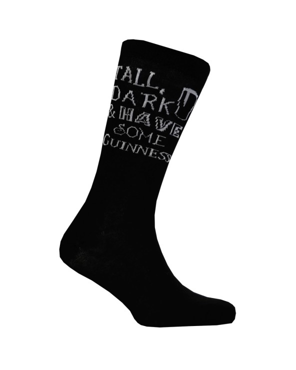 Guinness "Tall Dark and Have Some" Socks in Black