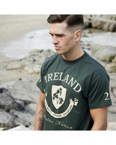 Official Lansdowne Sports Irish Crest Bottle Green T-shirt