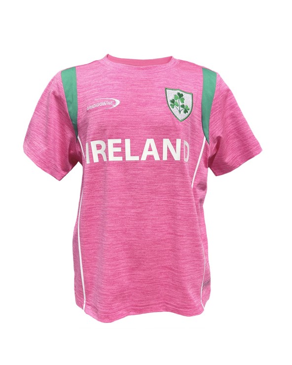 Kids Ireland Crest Pink Performance Top
