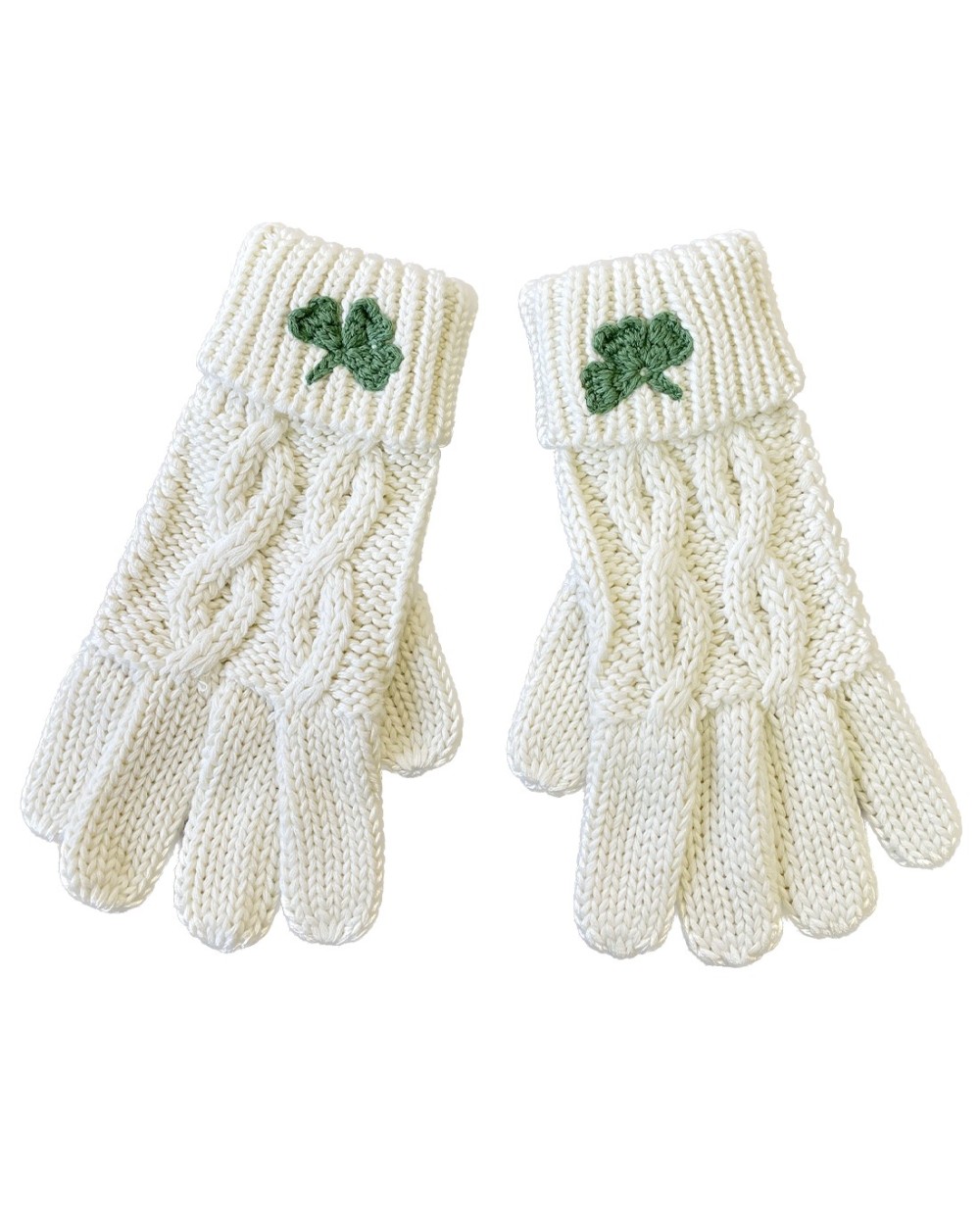 Patrick Francis Aran Knit Shamrock Gloves