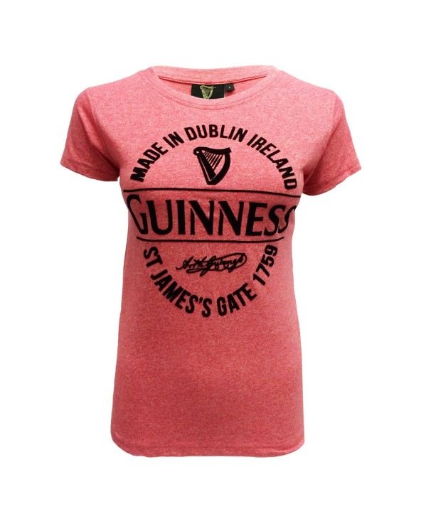 Guinness Red Grindle Stamp Ladies T-Shirt