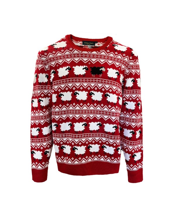 Red Adults Sheep & Christmas Jumper
