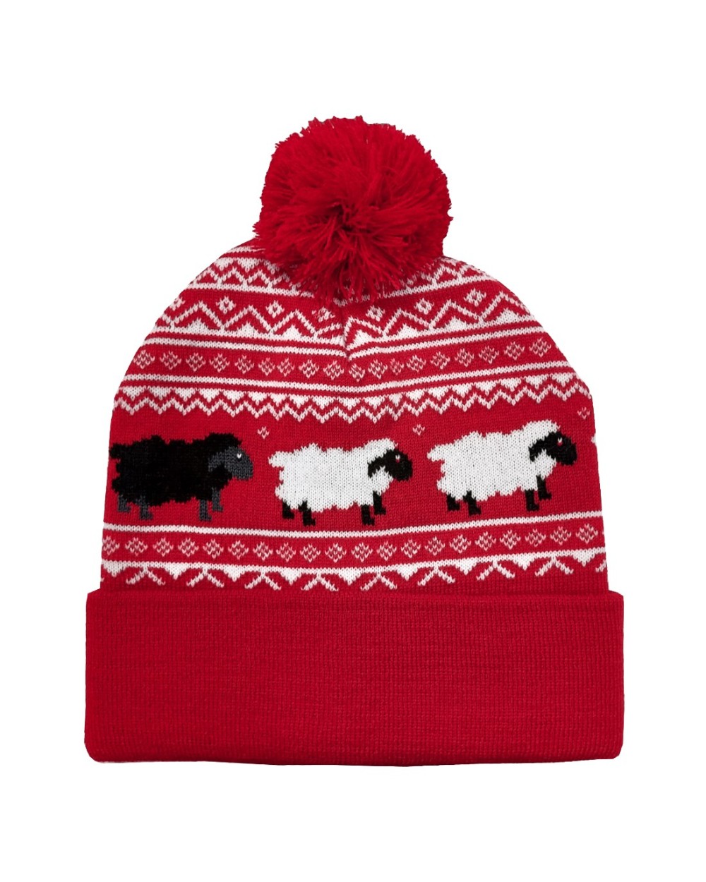Red Adults Sheep & Christmas Hat